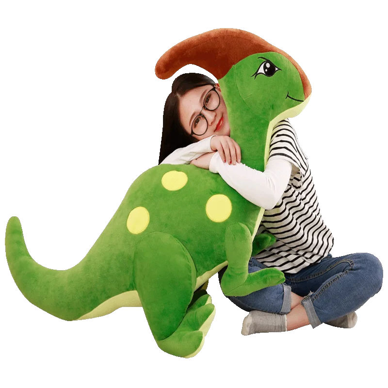 

Dorimytrader Cute Simulation Animal Parasaurolophus Plush Toy Big Stuffed Dinosaurs Doll for Children Toy Gifts