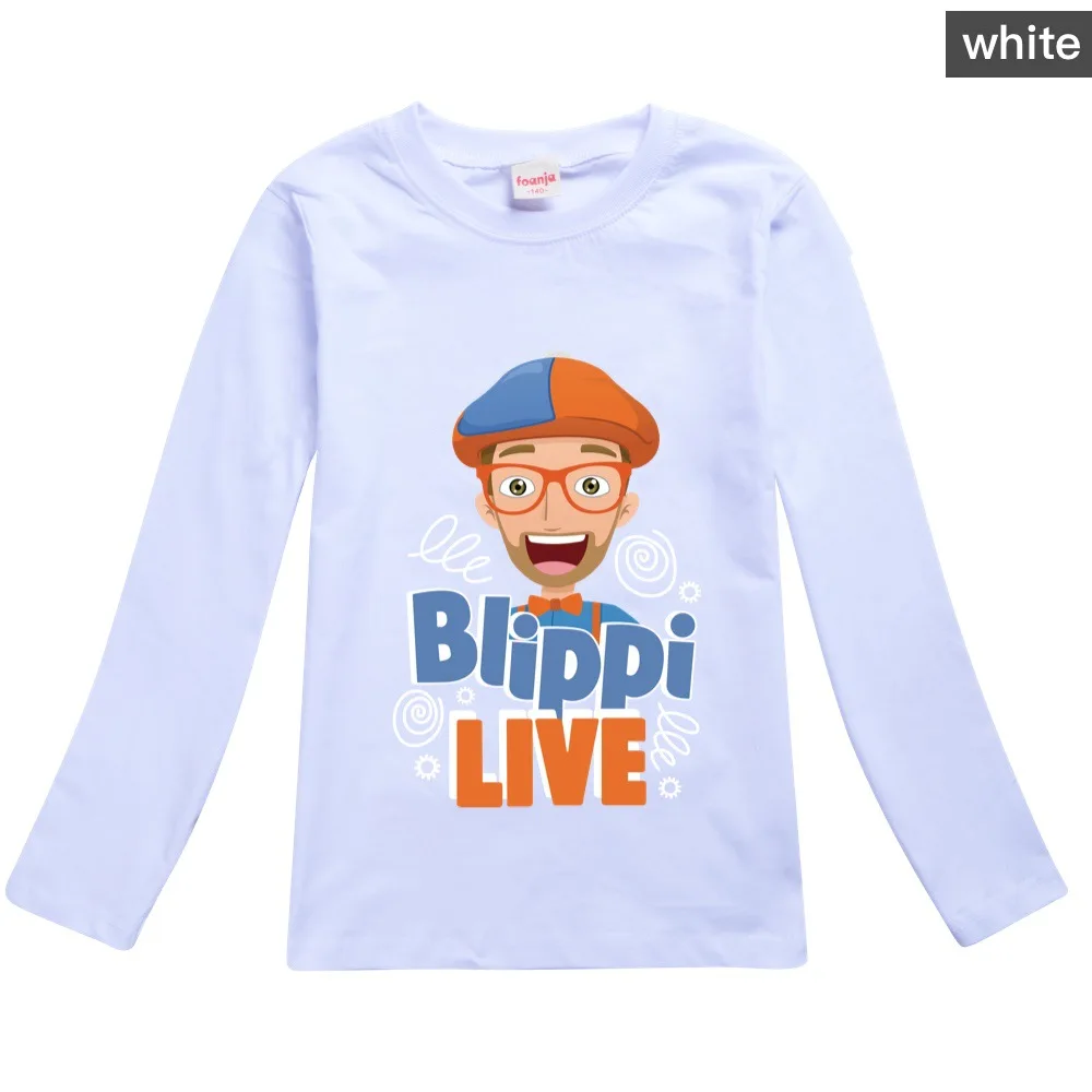 Новый 2020 BLIPPI Live для девочек новогодние майки детская одежда из хлопка на осень
