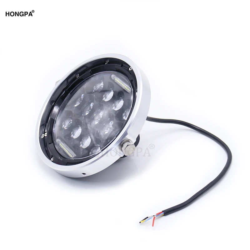 " светодиодный фонарь для мотоцикла Hi& Lo лампа для фар DRL 6000K 12V для Harley Sportster Кафе Racer Bobber Touring Softail