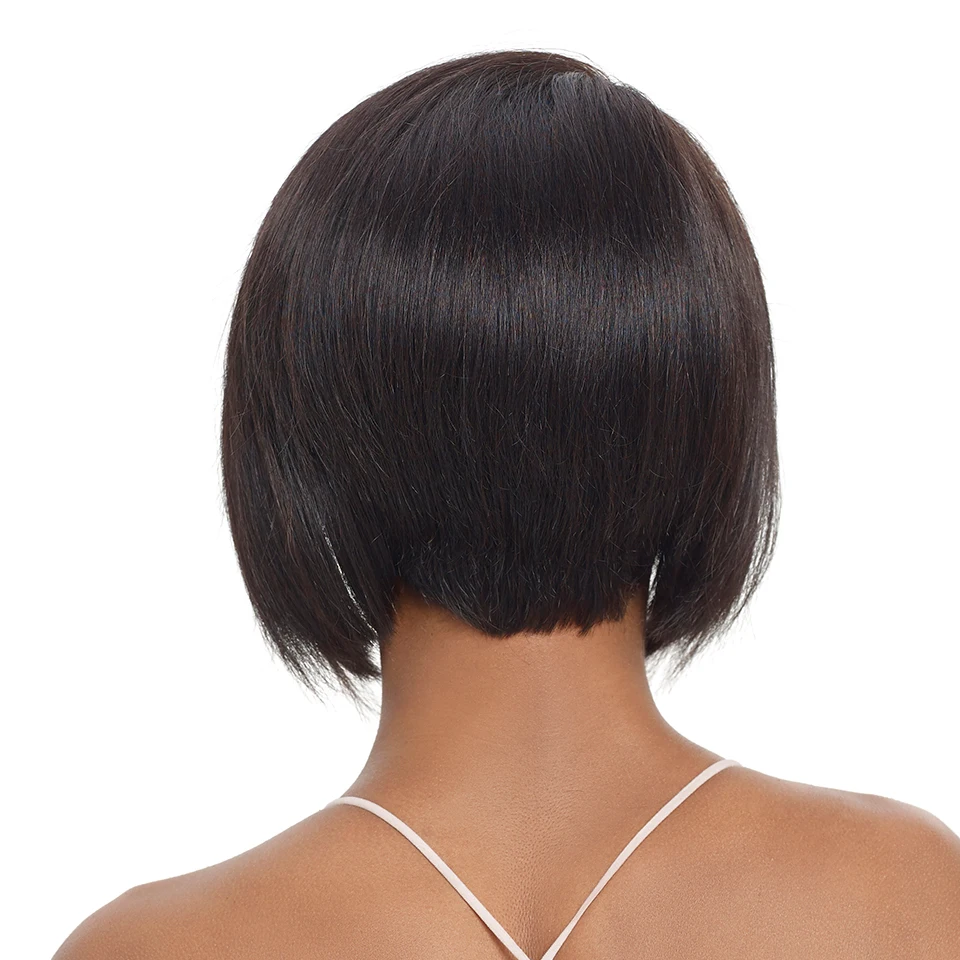 Remy Forte, парики из натуральных волос на кружеве, короткие натуральные человеческие волосы, парики из индийских волос Remy, короткие прямые парики из u-образной части