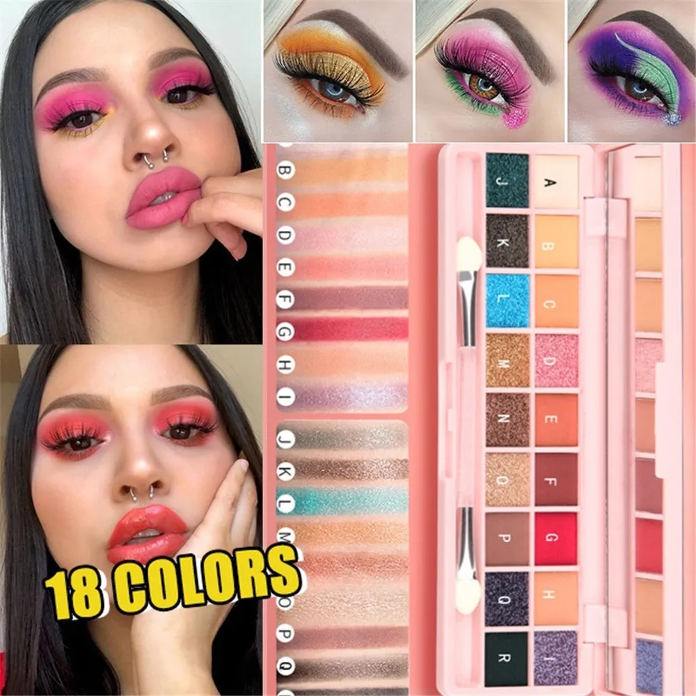18 цветов Beauty Glazed профессиональные мягкие блестящие матовые тени для век Палитра