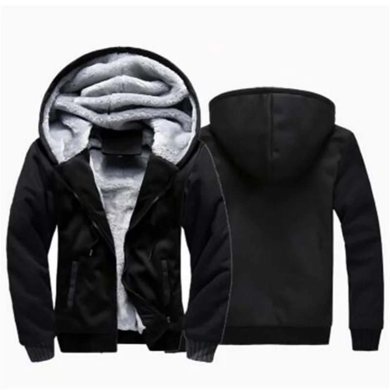 Chaquetas de invierno para hombre con capucha de lana gruesa Parka de terciopelo a prueba de viento abrigos caurdigan sudaderas c
