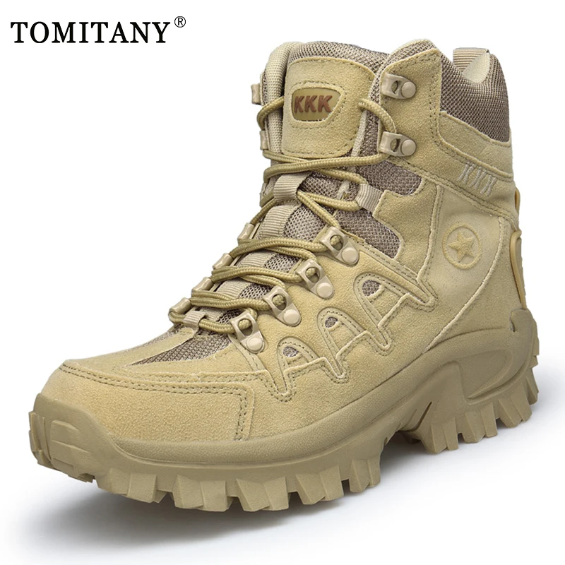 

Men's Combat Military Boots Mens New Autumn Winter Ankle Tactical Army Special Force Male Sneaker Work Safety Shoes Hiking Boots