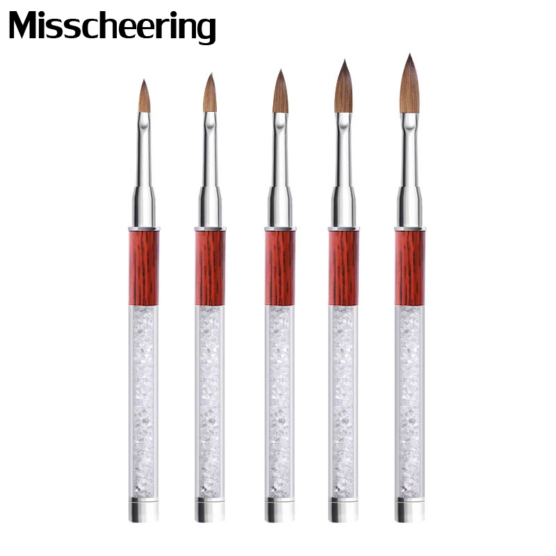 1 шт. 100% колонковый соболиный гель Кисть для ногтей Кристальные кисти дизайна