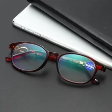 Для женщин Овальный Винтаж чтения очки при дальнозоркости, очки Модные металлические очки Анти blue ray диоптрий 1,0 1,5 2,0 2,5-4