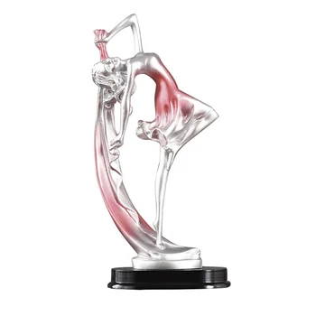 

Resin Dancing Girl Statue Figurine Decorative Sculptures Table Ornament Home C44