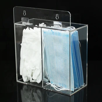

Clear Wall Mounting Glove Rack Glove Facemask Box Dispenser Holder 7.8'x3.7'x7.8'