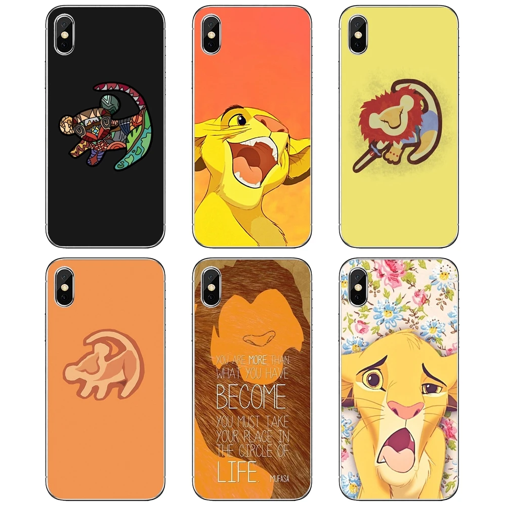 Для Samsung Galaxy Note 3 4 5 8 9 S3 S4 S5 Mini S6 S7 Edge S8 S9 S10 Plus Simba-смешное лицо-король Льва-цветочный