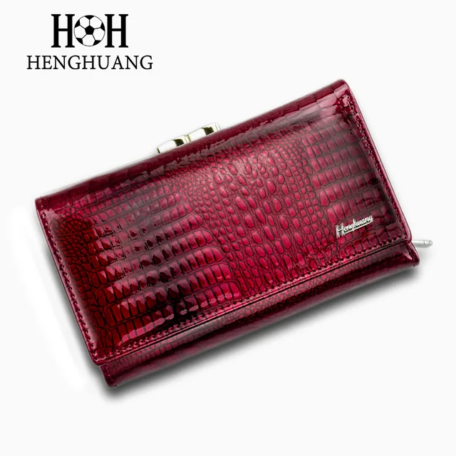 HH Women Luxury Brand Fashion Genuine Leather Short Wallet Female Alligator Hasp Lady Coin Purse Purses Small Wallets Purses 3
