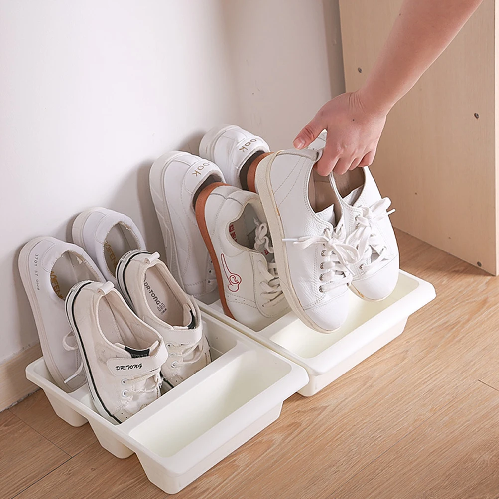 Shoe Storage Organizer Shoe Box Creative Upright Storage Box Plastic Organizer Dustproof Rack for shoe organizer