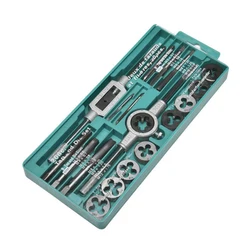 12/20 pces torneira e morrer conjunto chave métrica corte M3 M12 mão rosqueamento ferramenta de carboneto de tungstênio torneira morrer rosca fazendo ferramenta conjunto de bits
