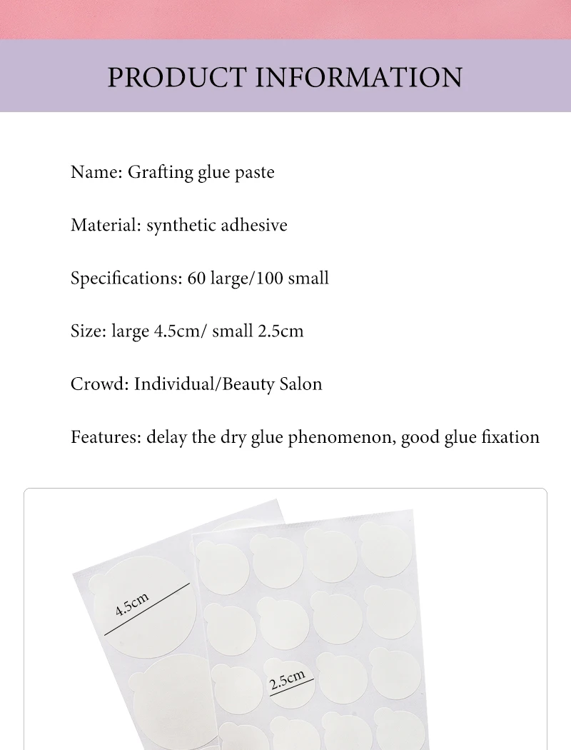 60/100 Pcs Einweg Grafted Wimpern Kleber Halter Palette Aufkleber Wimpern Verlängerung Kleber Pad Unter Wimpern Jade Stein Make-Up Werkzeuge – Detail 2