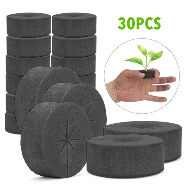 30pcs-pack 5CM Black Neoprene collars for hydroponics system Gardening Supplies
