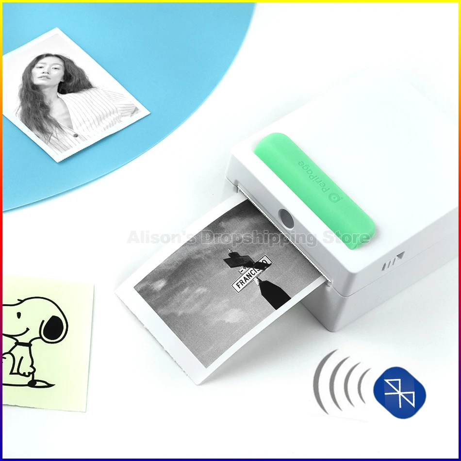 Модернизированный портативный мини принтер для фотографий USB/Bluetooth iOS/Android и