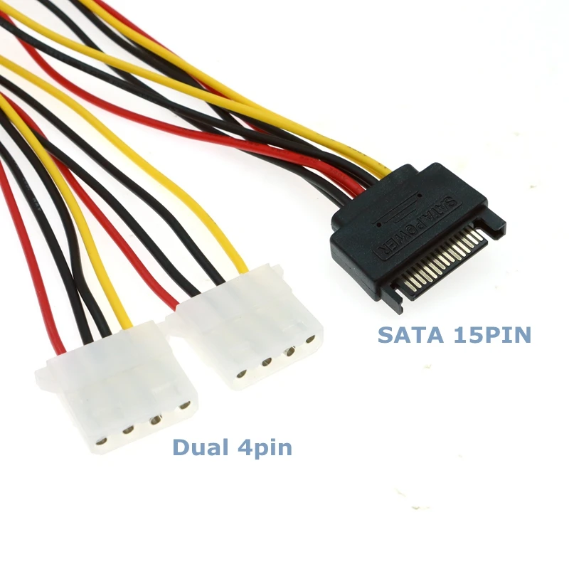 0.2m SATA 15pin Straight Elbow Male to SATA SSD IDE 4Pin Female Power Adapter Cable Description Image.This Product Can Be Found With The Tag Names Computer Cables Connecting, Computer Peripherals, PC Hardware Cables Adapters