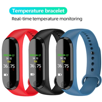 

Temperature measurement bracelet Smart Watch IP67 Waterproof Women Smart band Health Wristband Body temperature monitoring