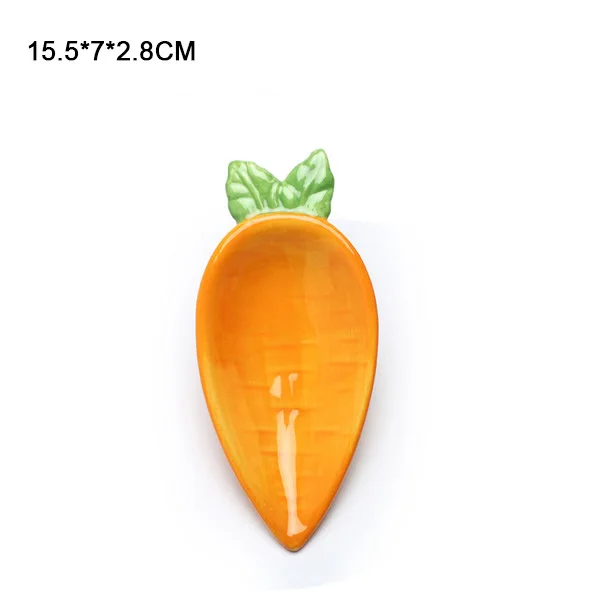 carrot dish Милая детская чаша ложка мультфильм кролик с морковкой чаша Детские керамические фрукты десерт миска для кормления детская посуда - Цвет: carrot dish