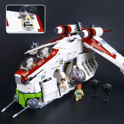 Kaufen In lager 05041 05042 Krieg UCS Die Republik Gunship 05035 Tod Gebäude Block Set Ziegel Spielzeug Legoinglys Star Wars 75021 10188