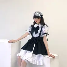 Robe Lolita pour femmes, nouveau Costume d'automne, noir et blanc, Style gothique, tenue de demoiselle d'honneur, japonais, mignon, fête, Anime