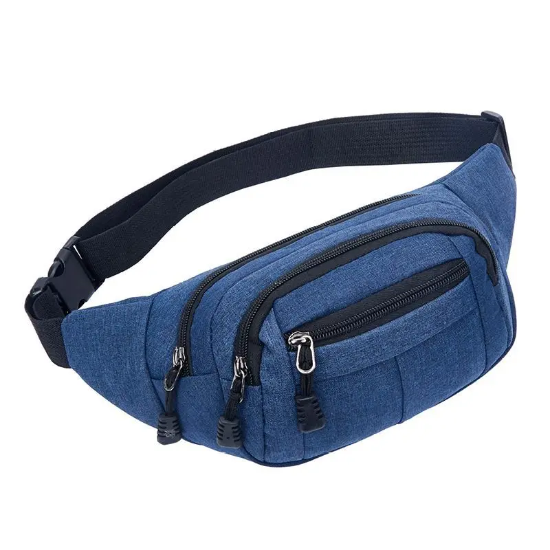 Модная мужская сумка через плечо, с карманами, для мобильного телефона, сумка для кассы, дышащая, корейский стиль, для бега, спортивные карманы - Цвет: Blue