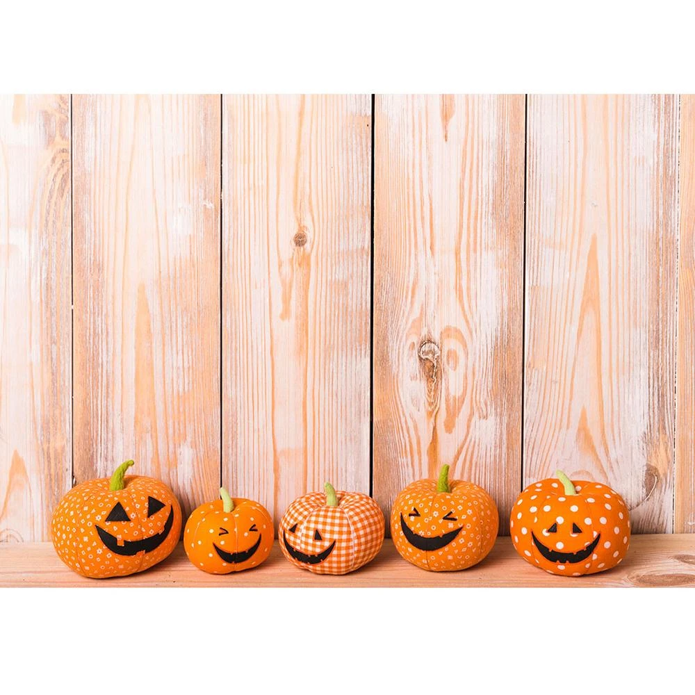 Cartoon Halloween Pumpkins Wooden Board Photo Backdrop Custom Photography Background For Children Baby Photoshoot Photophone Background Aliexpress