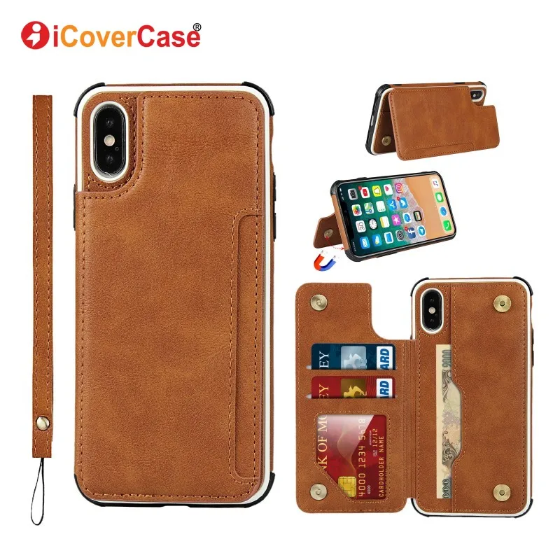 Чехол книжка iCoverCase для iPhone 11 кожаный магнитный чехол накладка Pro X XR XS Max 6 6s 7 8 Plus SE