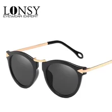 Модные с диоптрией близорукость круглые женские солнцезащитные очки для женщин в стиле ретро защита солнцезащитные очки без оправы черные солнцезащитные очки Корректирующие солнцезащитные очки на заказ близорукость