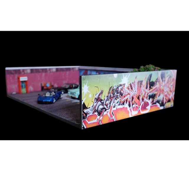 Scene 1/64 Car Repair Library Garage Workshop Background Board for Car Model Parking Vehicle Toys Display Gifts Diy House 5