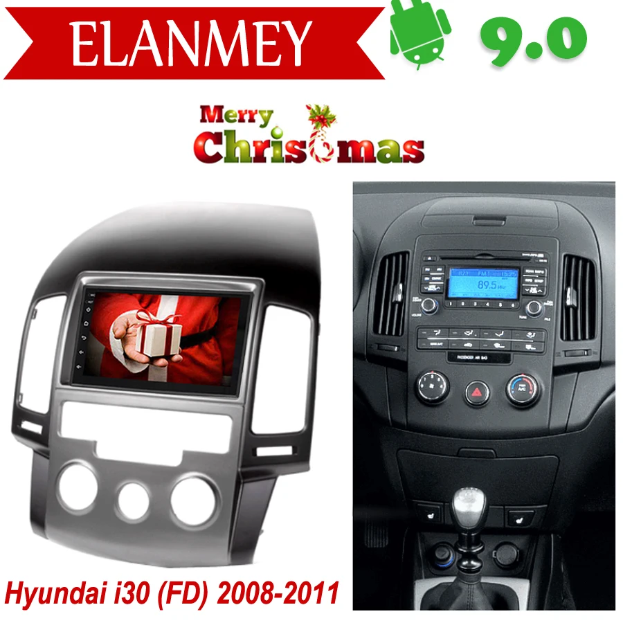 Фирменное подлинное Android 9,0 автомобильное радио для hyundai I30 I-30 2008-11 Автомобильный gps навигатор Автомобильный мультимедийный автомобильный рекордер Рождество