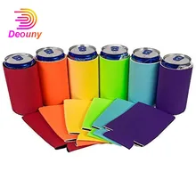 DEOUNY 6PCS Slim Can Cooler For Coke Beverage Bottle Holder Sleeves Beer Energy Drink Blank Skinny 12oz Neoprene Coolie Barware