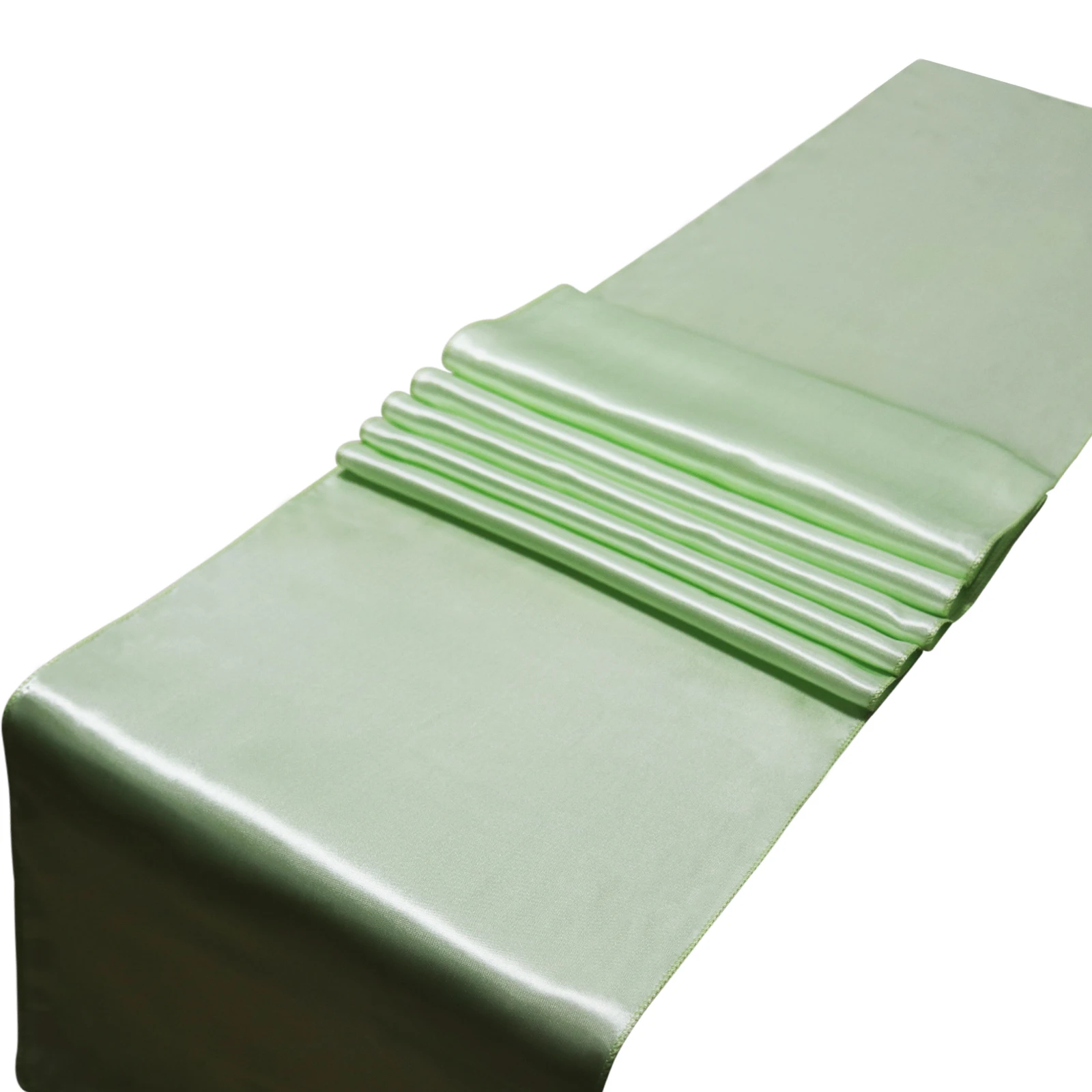 Light Green 1 шт. 30x275 см 22 цвета атласные настольные дорожки для украшения свадебной вечеринки, современный чехол для стола, Новогодний Декор для дома - Цвет: Light Green
