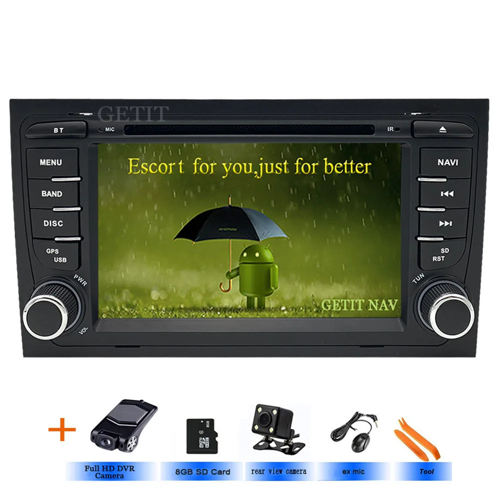 DSP чип ips Android 10 4 г 64 г Автомобильный gps для Audi A4 B6 B7 S4 B7 B6 RS4 B7 SEAT Exeo dvd плеер стерео радио wifi BT CARPLAY PC - Цвет: 2G-Rear-DVR-SD Card