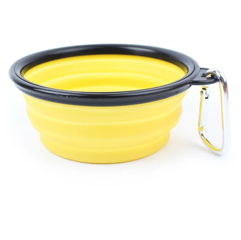 Supplies Nursing Portable zhe die wan Outdoor Dog Bowl Supplies Water Bowls gou liang wan Cat Dog Pet