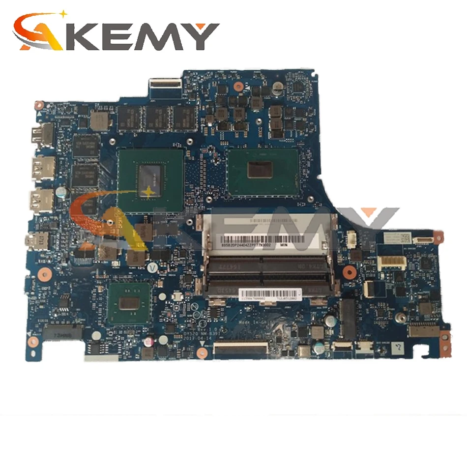 US $354.38 For Lenovo Legion y520 Y520 Y52015IKBM laptop motherboard BY520 NMB391 W CPU i77700HQ GPU GTX1060 rev 10 Mainboard