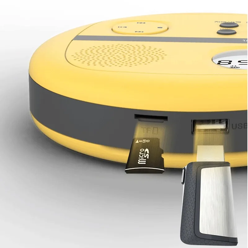 CD walkman with speakers leaning machine disc U disk TF card player MP3 audio horn portable HiFi music LED screen usb speaker