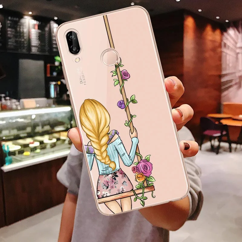 TPU Девушки Bff лучшие друзья навсегда Силиконовые телефонные чехлы для huawei P20 Lite P30 Lite P30 Pro mate 10 20 Lite мягкая задняя крышка Coque - Цвет: TPU