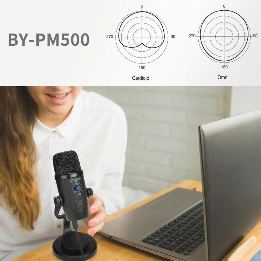 BOYA BY-PM500 USB Microphone Compatible With