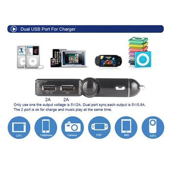 

BC06 Car Bluetooth Mp3 Audio Player LCD Display Dual USB Car Charger FM Transmitter Handsfree