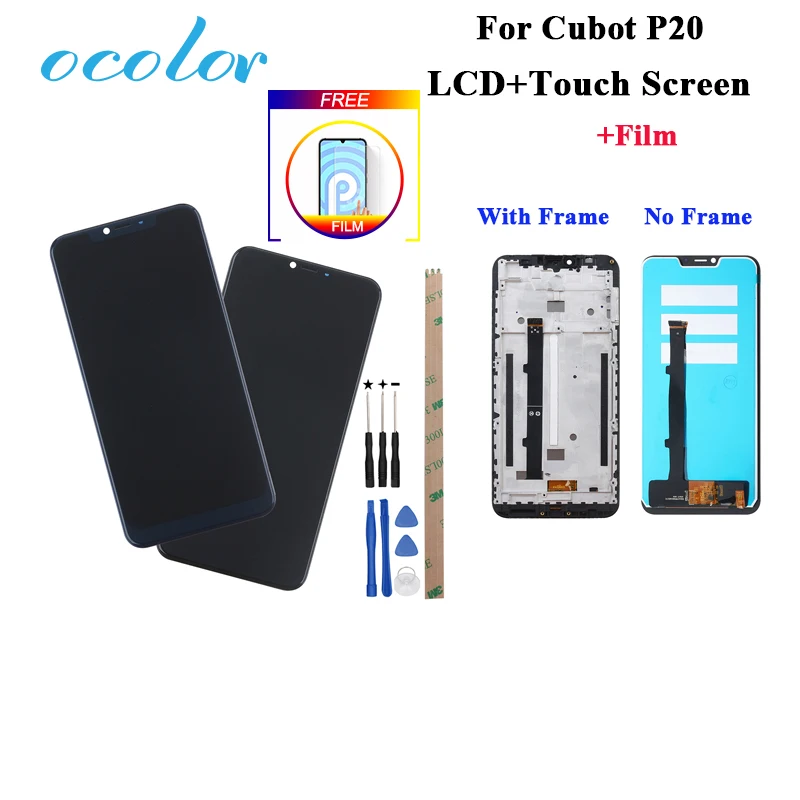 Ocolor для Cubot P20 ЖК дисплей и сенсорный экран 6 18 дюйма в сборе с инструментами + клей