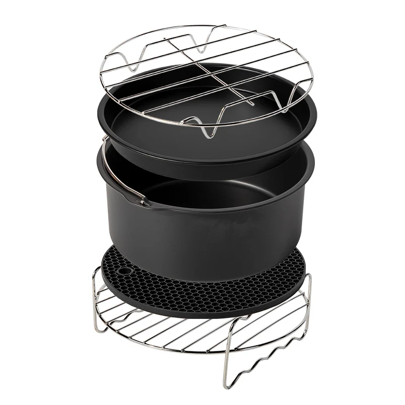 

Best Sell Air Fryer Accessories for Gowise Phillips Cozyna and Secura, Set of 5, Fit all Airfryer 3.7QT - 4.2QT - 5.3QT - 5.8QT