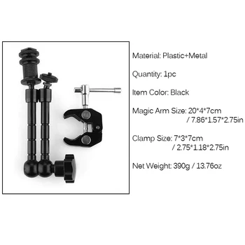 

11 Inch Magic Arm Super Clamp Crab With Flash LCD Monitor LED Light For DSLR LCD Monitor LED Light Camera Accessories