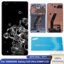

100% Original AMOLED LCD For Samsung S20 Ultra G988 G988F Touch Screen Digitizer S20 Ultra LCD Display Service Parts with Dots