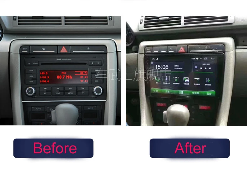 " 4G ram 8 ядер Android автомобильный DVD стерео gps навигатор для Audi A4 S4 RS4 8E 8F B9 B7 2002 до 2007 2008 радио головное устройство 4G
