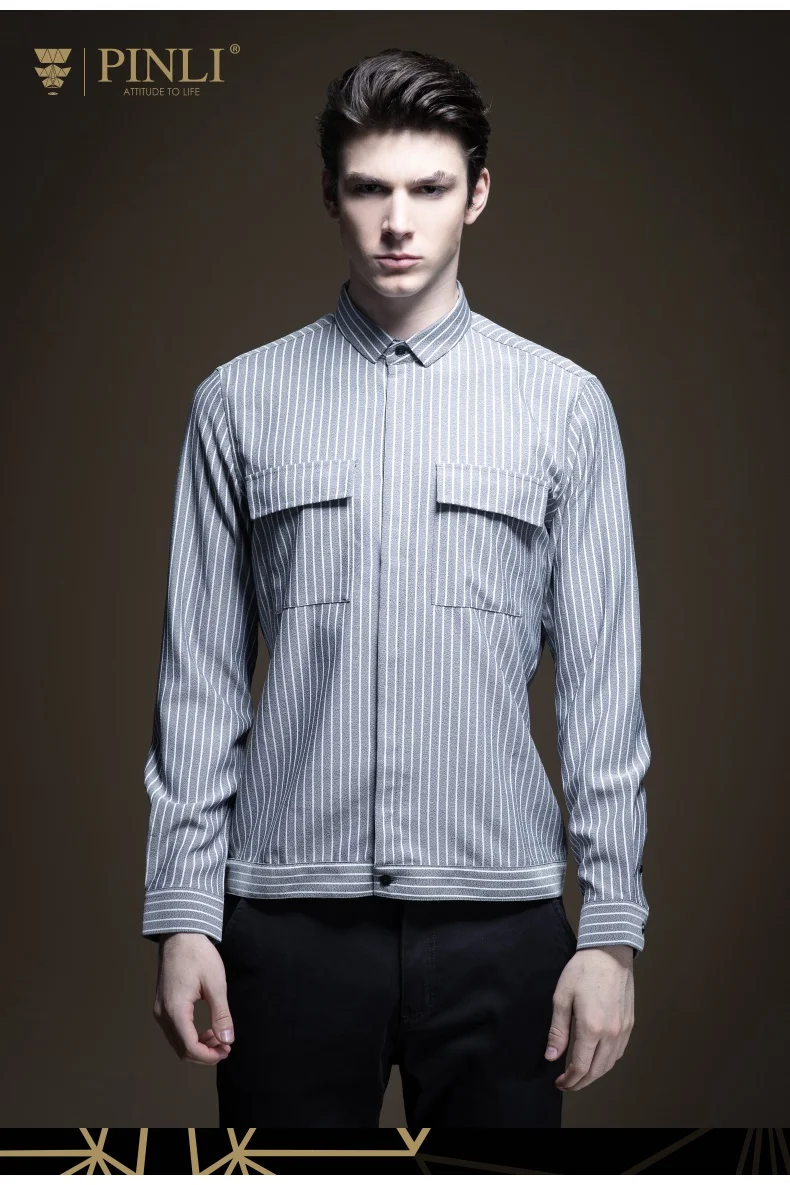 Blusas, повседневные рубашки, продукт, сделано, осень, новинка, мужская, для развития нравственности, рабочие, в полоску, для отдыха, с длинным рукавом, рубашка B193613341