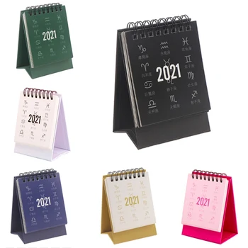 

Mini 2021 Desk Calendar 12 Constellation Series DIY Portable Desk Calendars Daily Schedule Planner