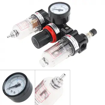 

AC-2000 Air Compressor 0-1.0mpa Adjustable Three Union Oil Water Separator Regulator PT1/4(mm) Caliber with Gauge
