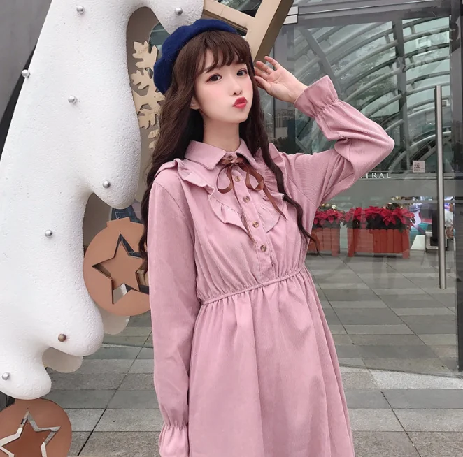Missy, винтажный стиль, женская одежда, для косплея, для девочек, с бантом, длинный рукав-труба, платье, милое, ретро, готическое, Лолита, платье