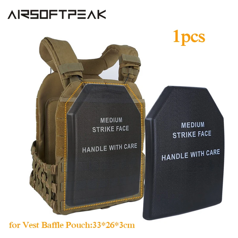 

1pcs Tactical Vest Universal Protective Plate Airsoft Paintball Anti-impact Chest Protection Pad Inner Liner Vest Baffle 3CM