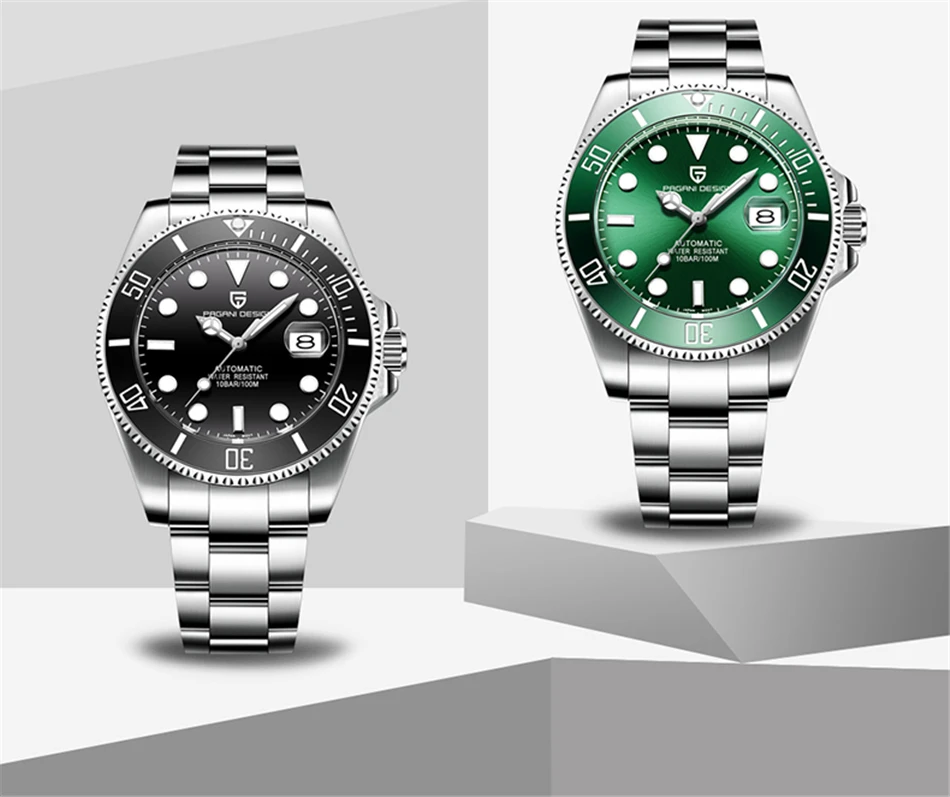 PAGANI Дизайн мужские часы бизнес бренд Роскошные спортивные водонепроницаемые автоматические механические сапфировые наручные часы Relogio Masculino+ коробка