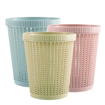 

Hollow Garbage Bin Storage Basket with Built-in Garbage Bag Box Coverless for Home E2S